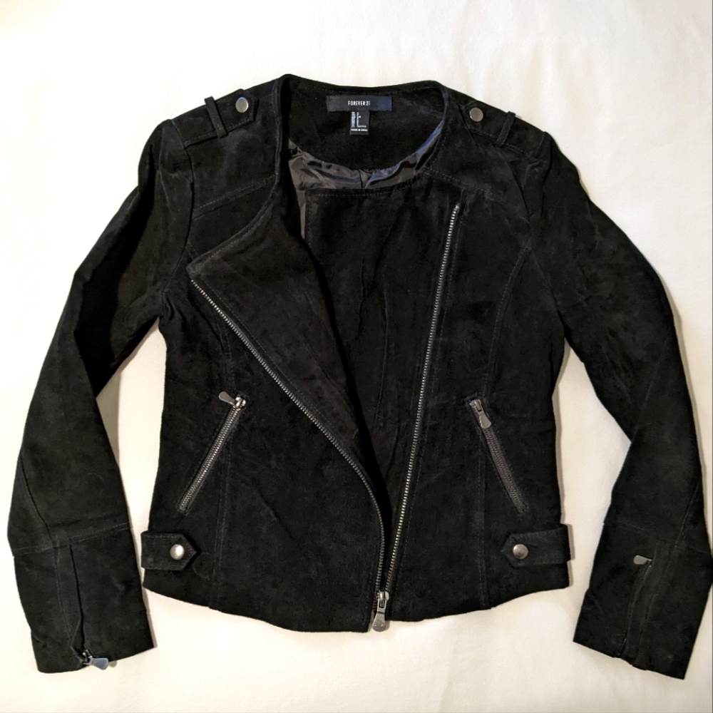 Forever 21 Faux Suede Moto Jacket